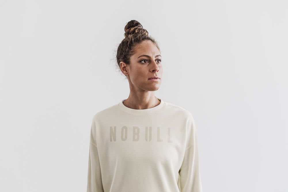 Sweats NOBULL Femme Ivory - NOBULL Crew,France (2539-GPZTS)